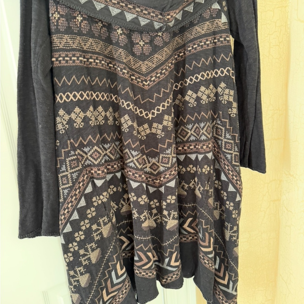 Johnny Was Black and Brown Embroidered hooded Jacket . Runs large